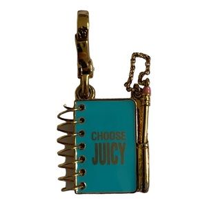 Juicy Couture Blue Spiral Notebook Charm
